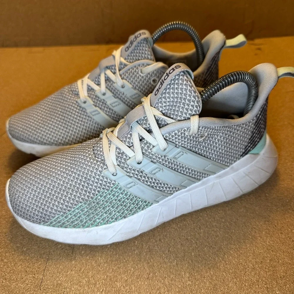 Adidas Questar Ride Mens Size 6 Running Shoes Grey‎ Mint Green G26769 Comfort